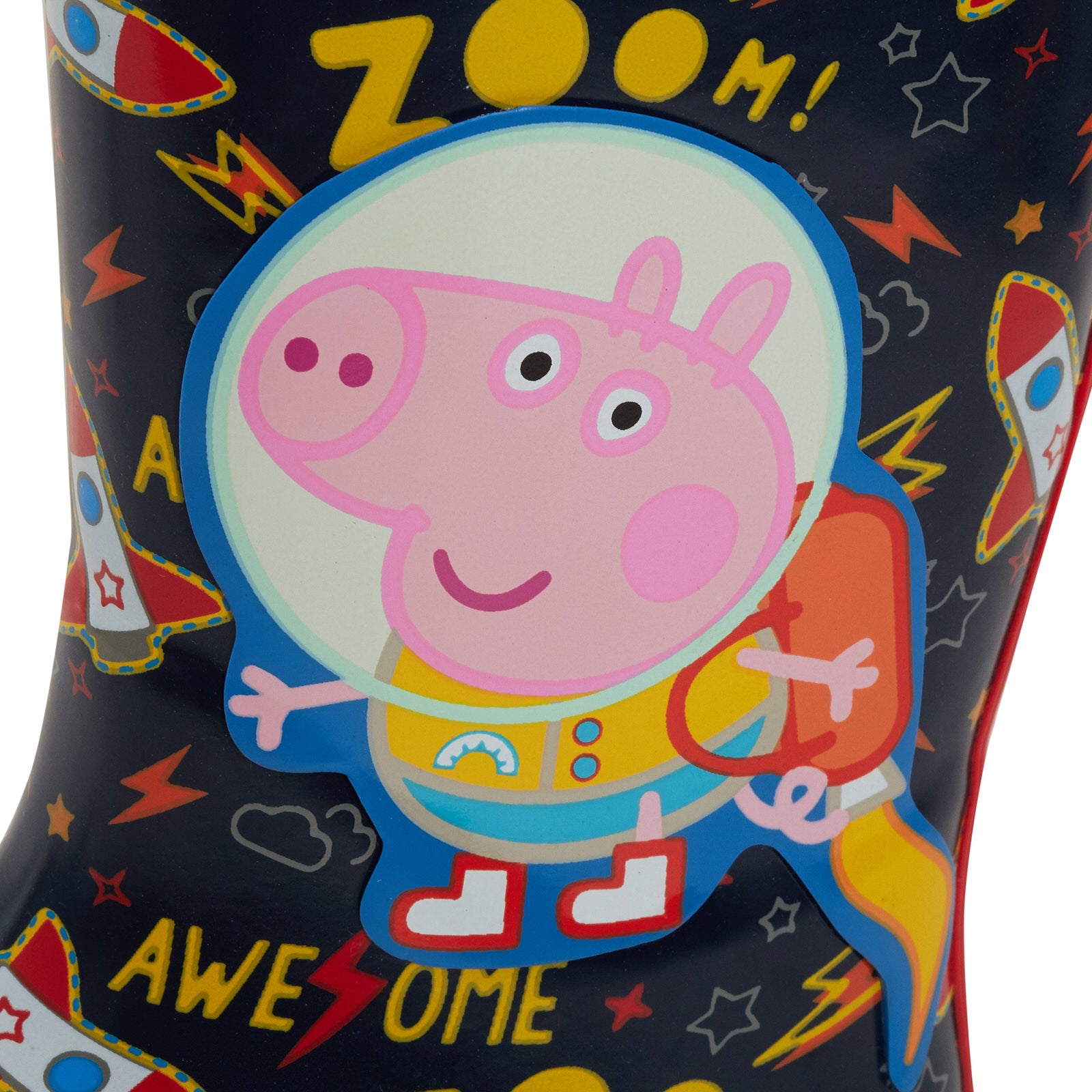 Peppa Pig George Pig Space Astronaut Rubber Wellington Boots Kids Snow Wellies