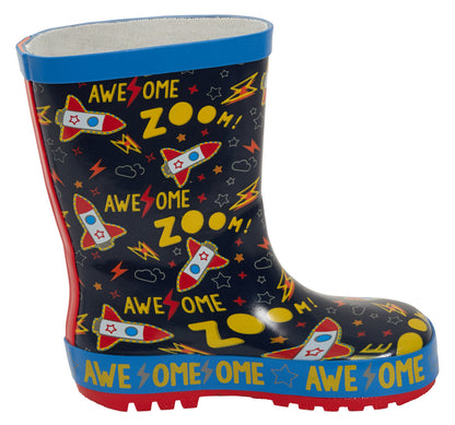 Peppa Pig George Pig Space Astronaut Rubber Wellington Boots Kids Snow Wellies
