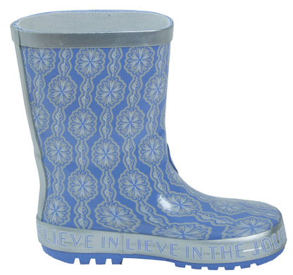 Disney Frozen 2 3D Rubber Wellington Boots Kids Elsa Anna Rain Snow Wellies Size