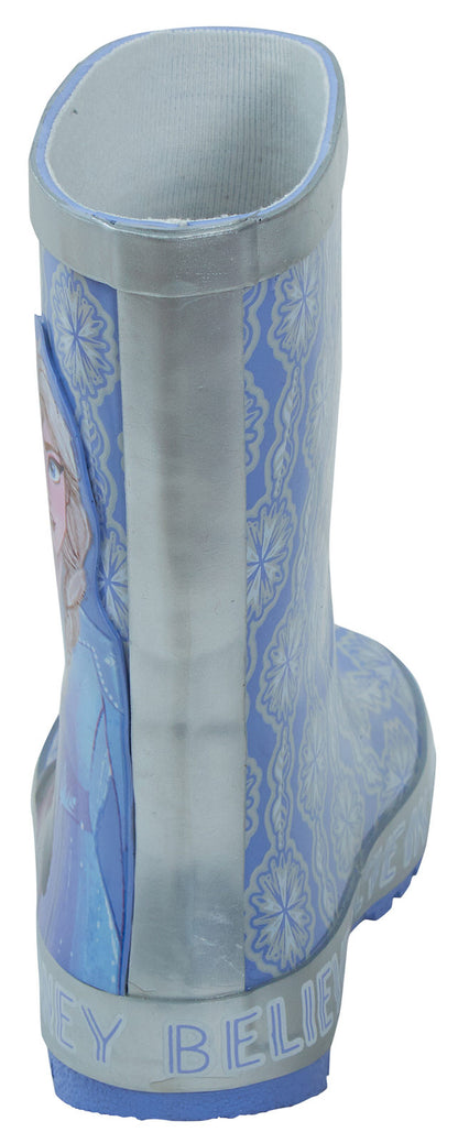Disney Frozen 2 3D Rubber Wellington Boots Kids Elsa Anna Rain Snow Wellies Size