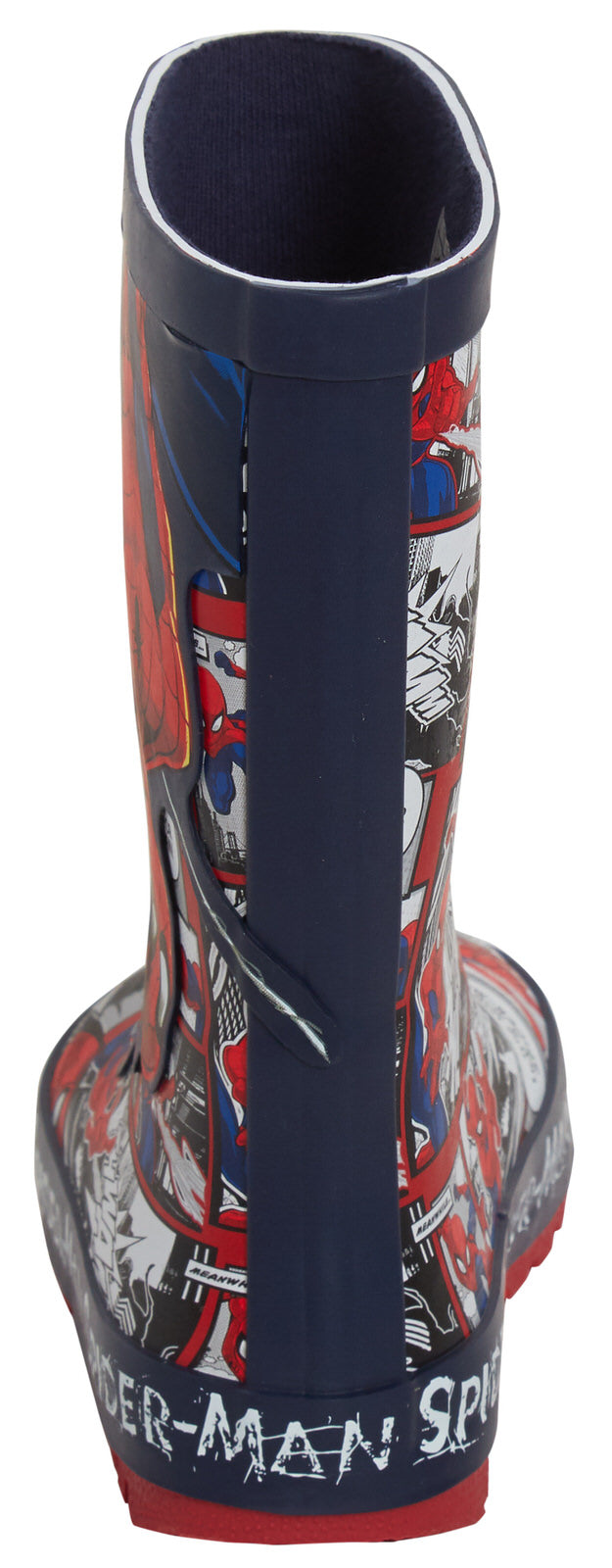 Boys Spiderman Wellington Boots Kids Marvel Rubber Wellies Rain Shoes Wellys