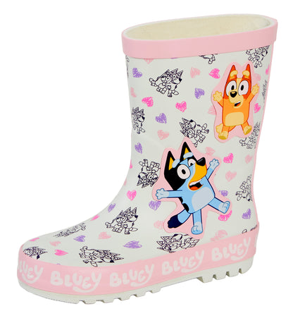 Girls Bluey Wellies Kids Rubber Wellington Boots Bingo Girls Rain Boots Wellys