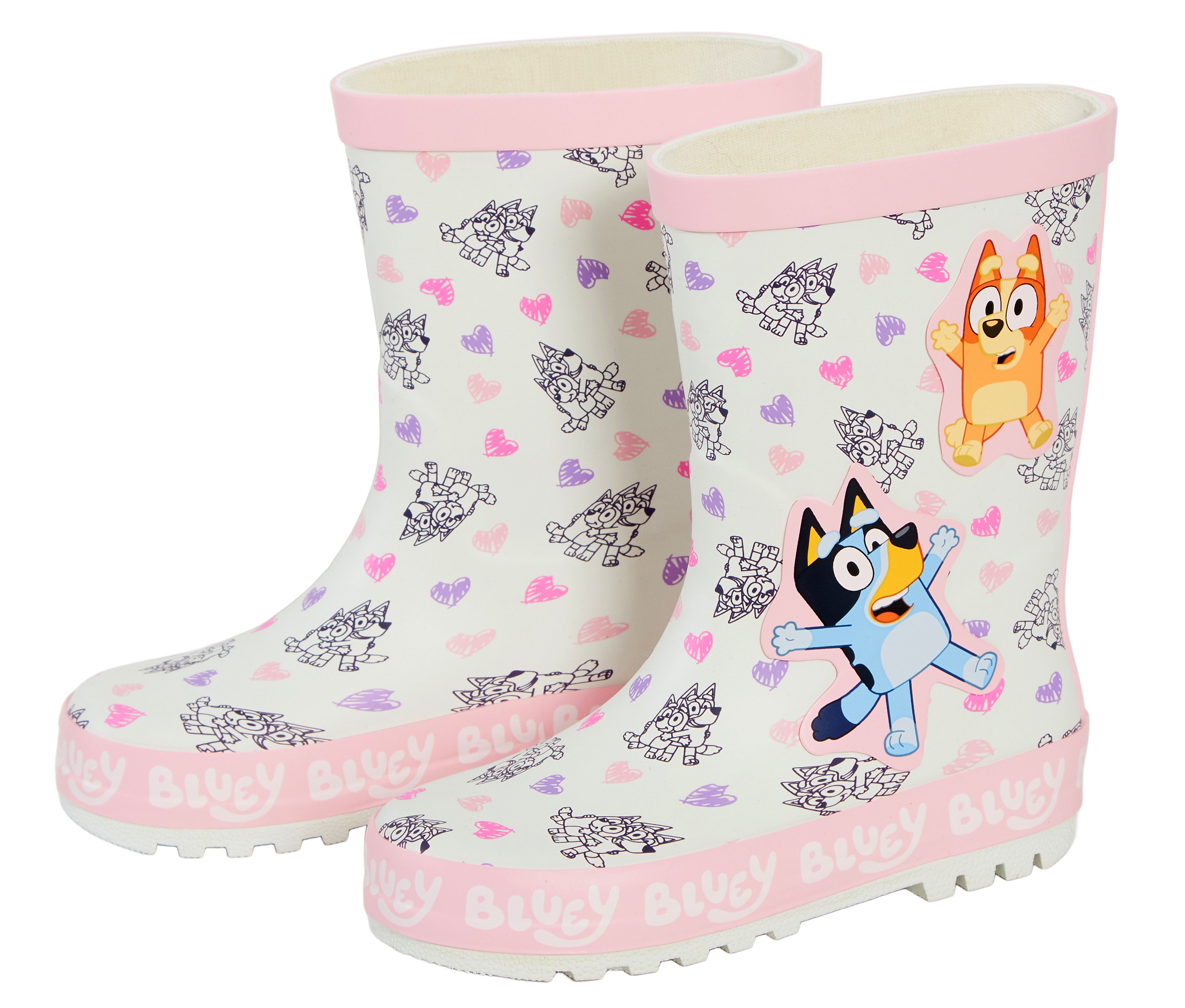 Girls Bluey Wellies Kids Rubber Wellington Boots Bingo Girls Rain Boots Wellys