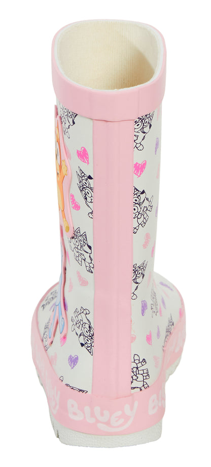 Girls Bluey Wellies Kids Rubber Wellington Boots Bingo Girls Rain Boots Wellys