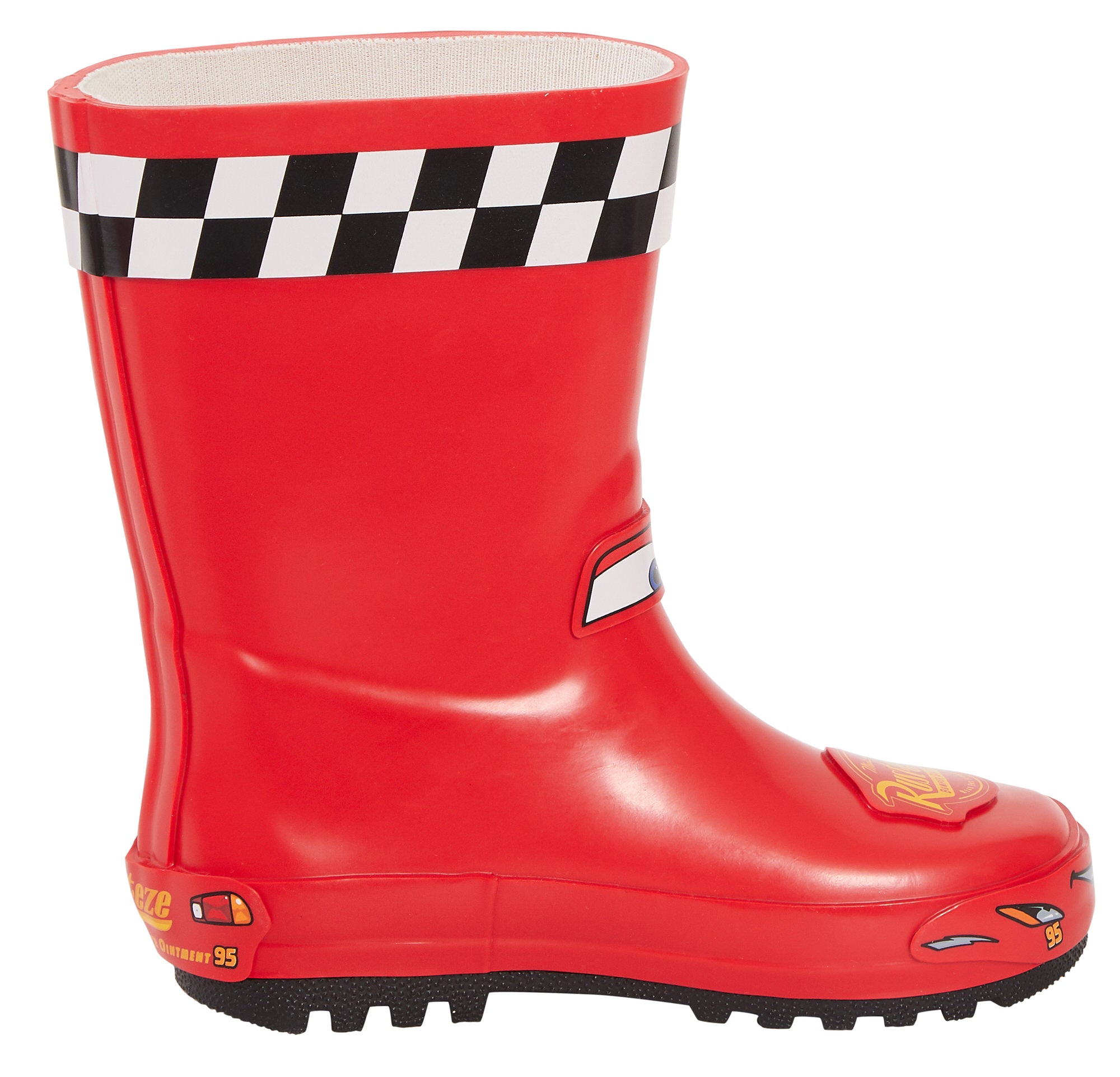 Disney Cars Wellies 3D Lightning McQueen Rubber Wellington Boots Boys Rain Boots