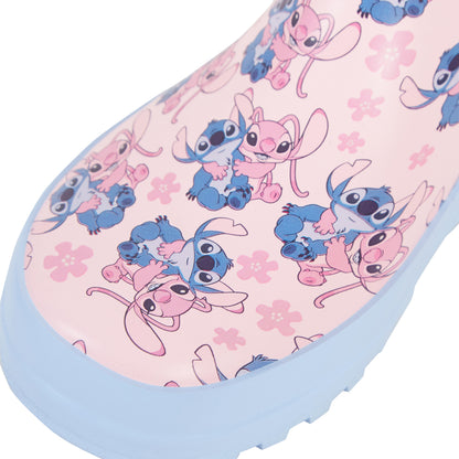 Girls Disney Stitch Wellies Rubber Wellington Boots Stitch & Angel sz 8-5 Adult