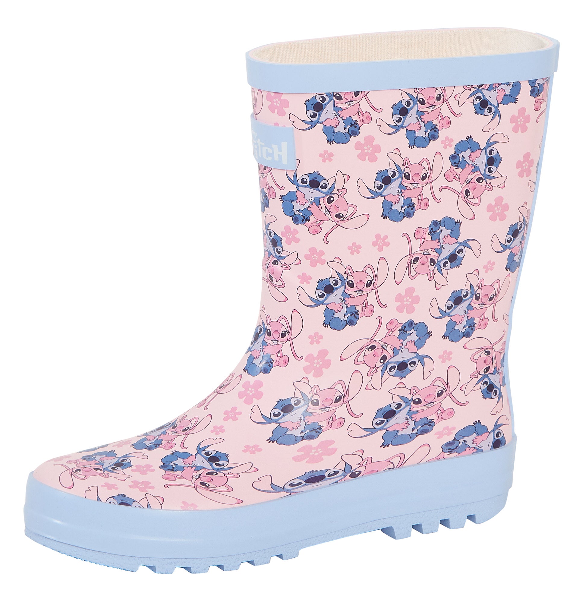 Girls Disney Stitch Wellies Rubber Wellington Boots Stitch & Angel sz 8-5 Adult