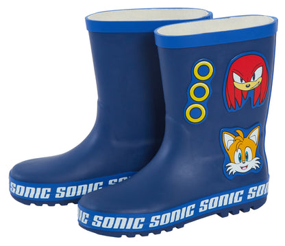 Sonic The Hedgehog Wellies Rubber Wellington Boots For Kids Rain Snow Wellies