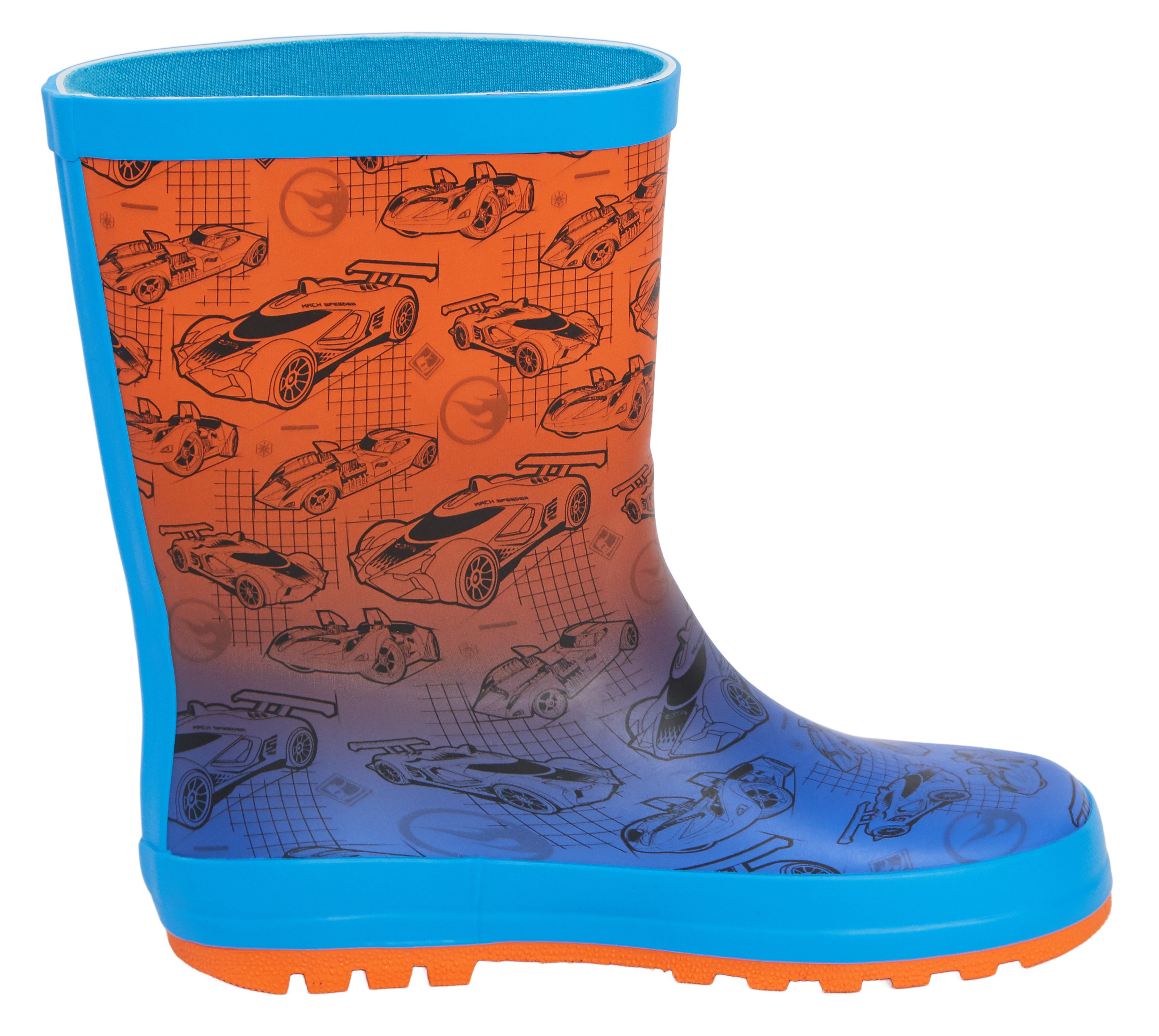Hot Wheels Wellies Rubber Wellington Boots For Kids Racing Car Rain Snow Wellies
