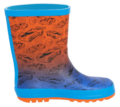 Hot Wheels Wellies Rubber Wellington Boots For Kids Racing Car Rain Snow Wellies