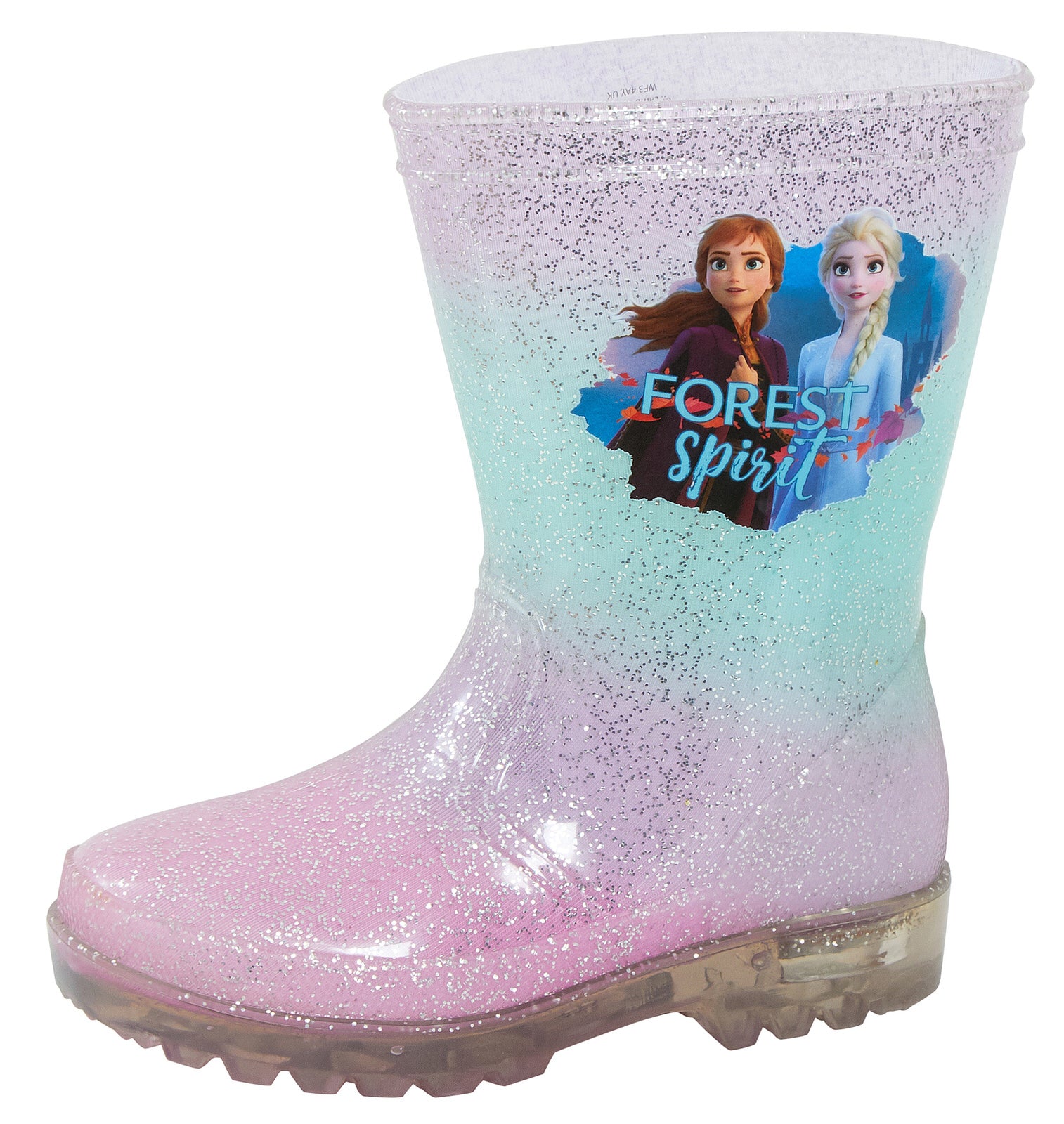 Disney Frozen 2 Girls Light Up Wellington Boots Elsa Anna Flashing Snow Wellies