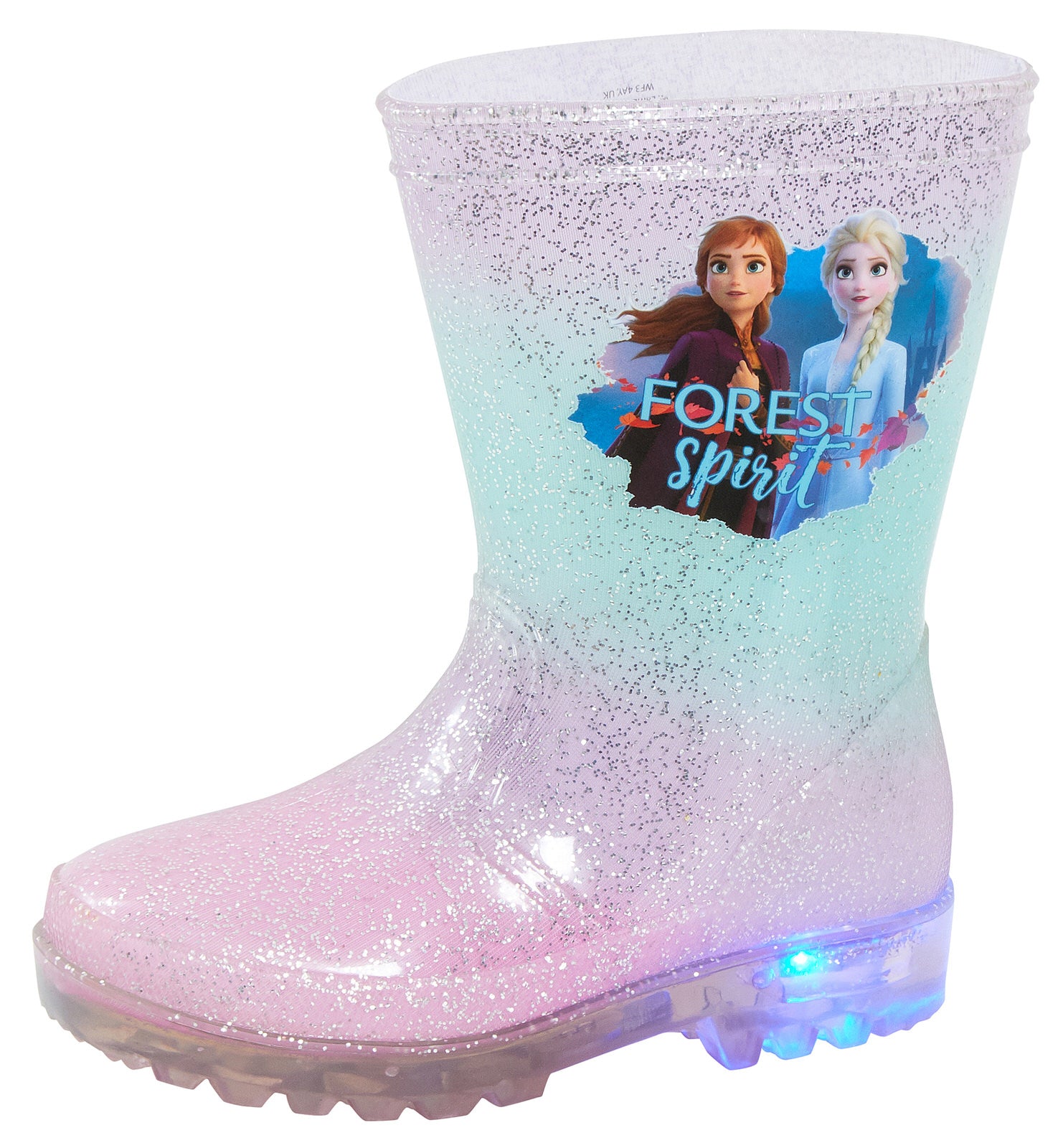 Disney Frozen 2 Girls Light Up Wellington Boots Elsa Anna Flashing Snow Wellies