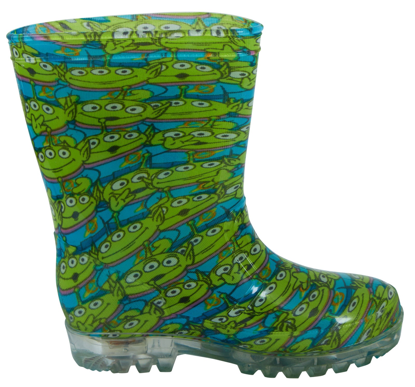 Disney Toy Story Light Up Wellington Boots Kids Buzz Aliens Rain Snow Wellies