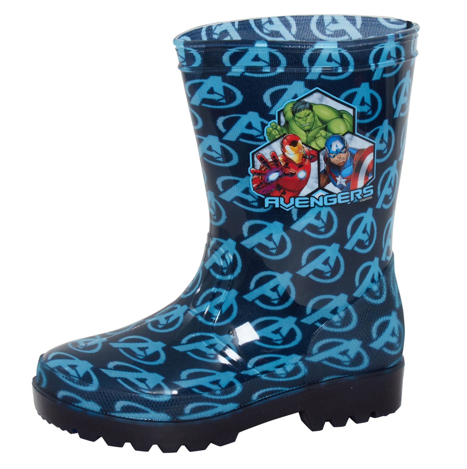 Boys Marvel Avengers Light Up Wellington Boots Captain America Iron Man Wellies