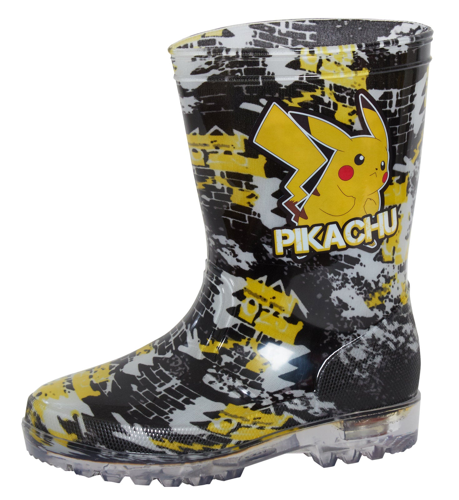 Boys Pokemon Pikachu Light Up Wellington Boots Kids Rain Snow Shoes Wellies Size