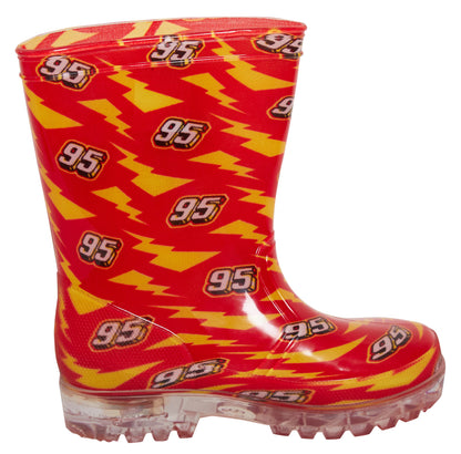 Disney Cars Light Up Wellington Boots Boys Boots Kids Lightning McQueen Wellies