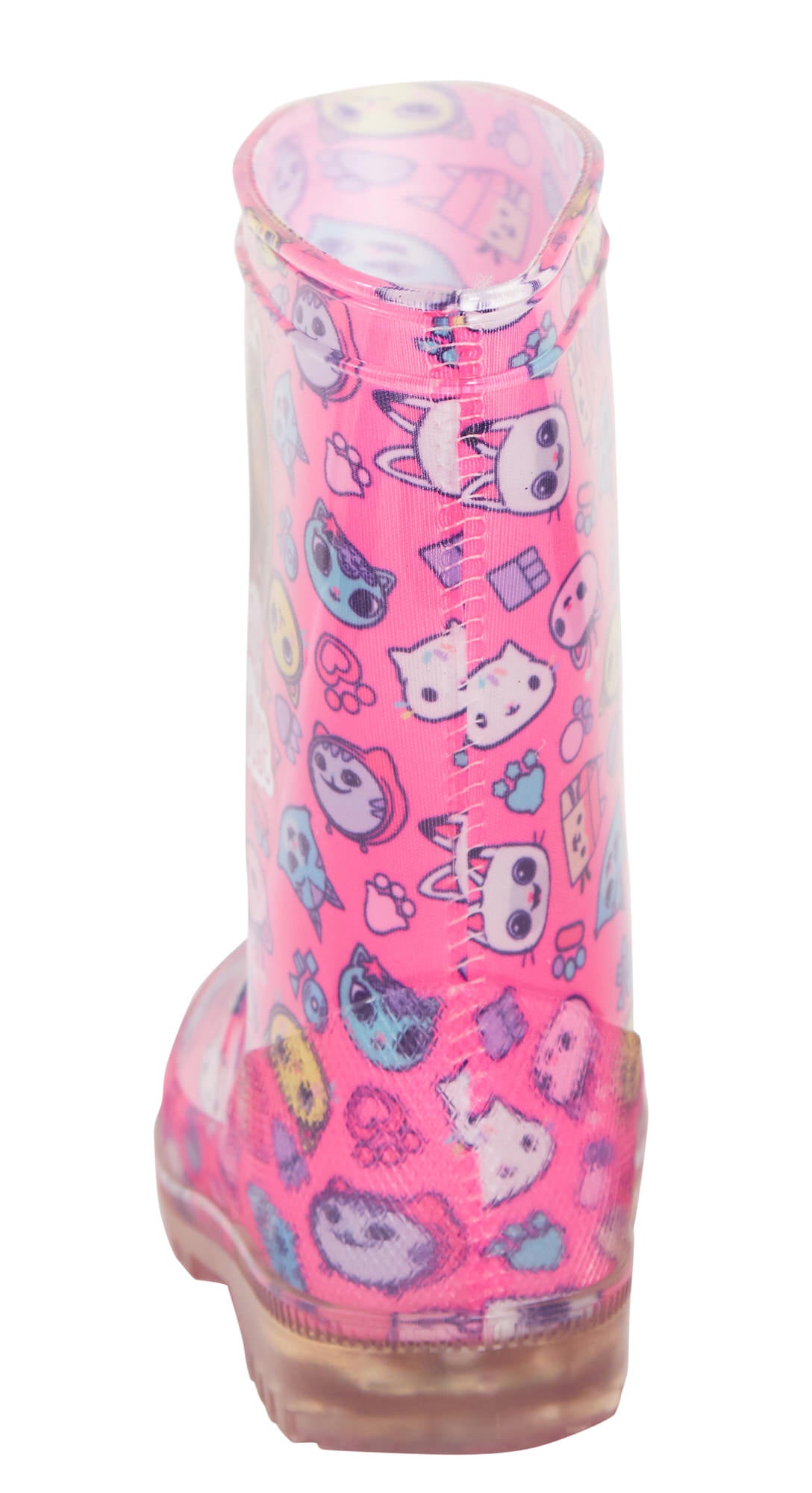 Girls Gabby's Dollhouse Light Up Wellington Boots Kids Rain Snow Shoes Wellies
