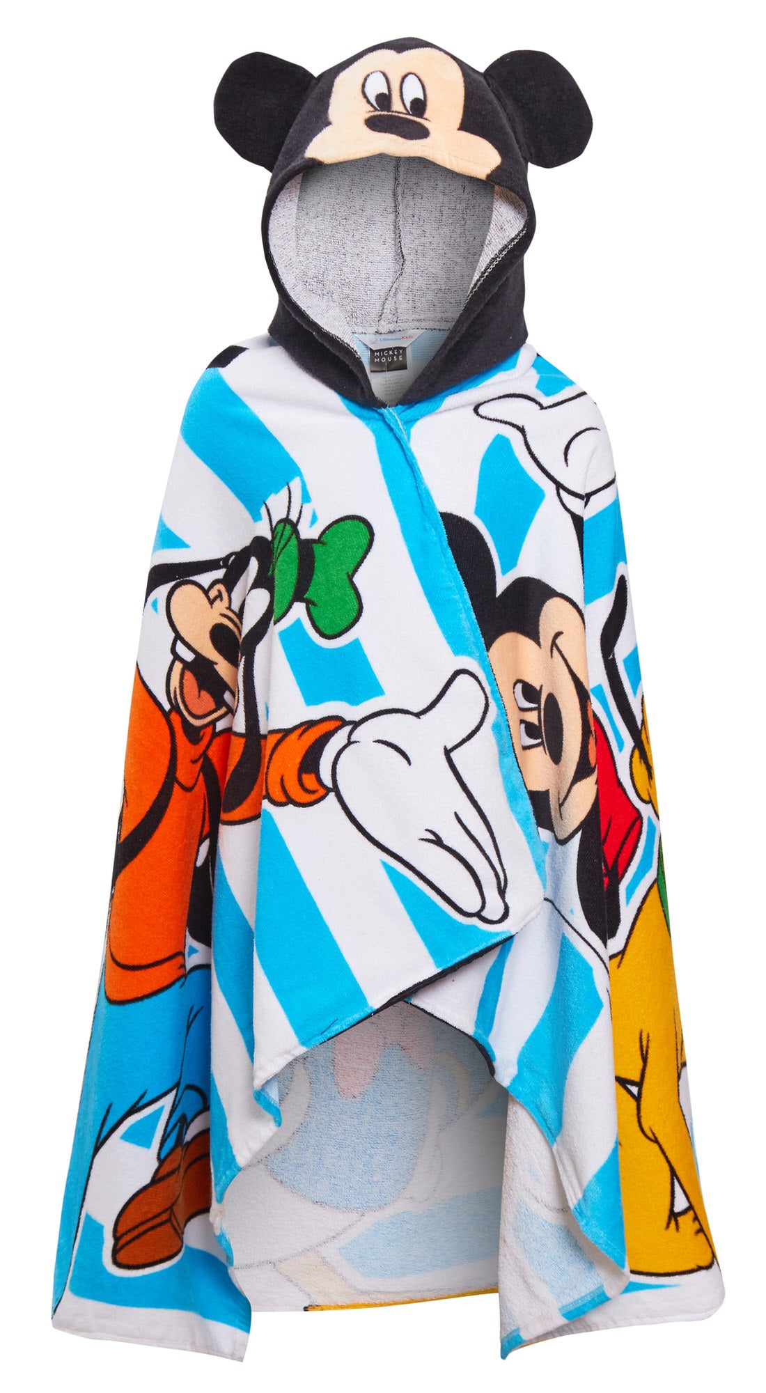 Disney Mickey Mouse Hooded Towel 3D Ears Poncho Kids Beach Towel Swimming Wrap