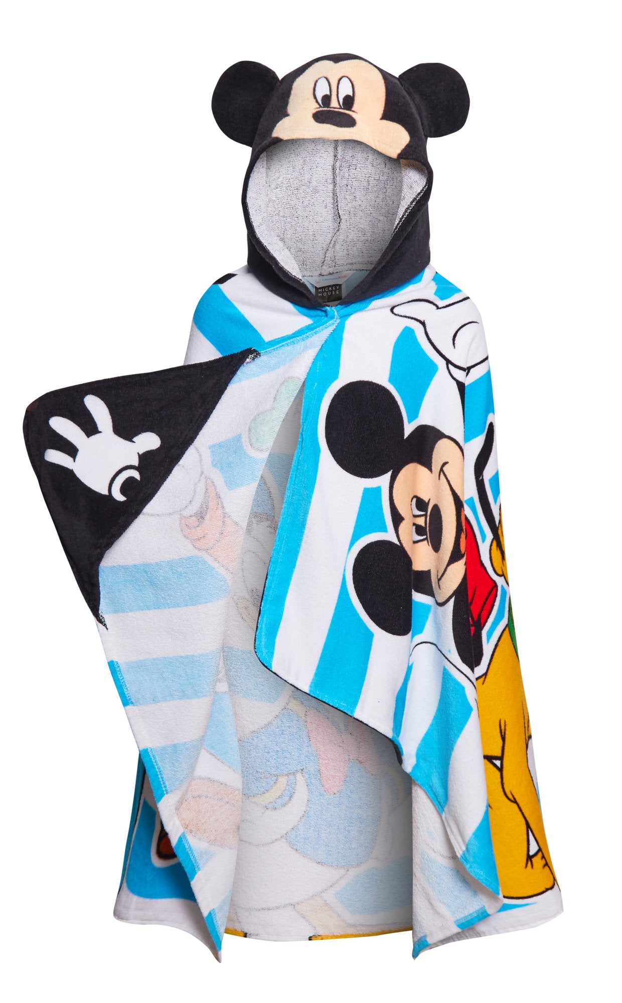 Disney Mickey Mouse Hooded Towel 3D Ears Poncho Kids Beach Towel Swimming Wrap