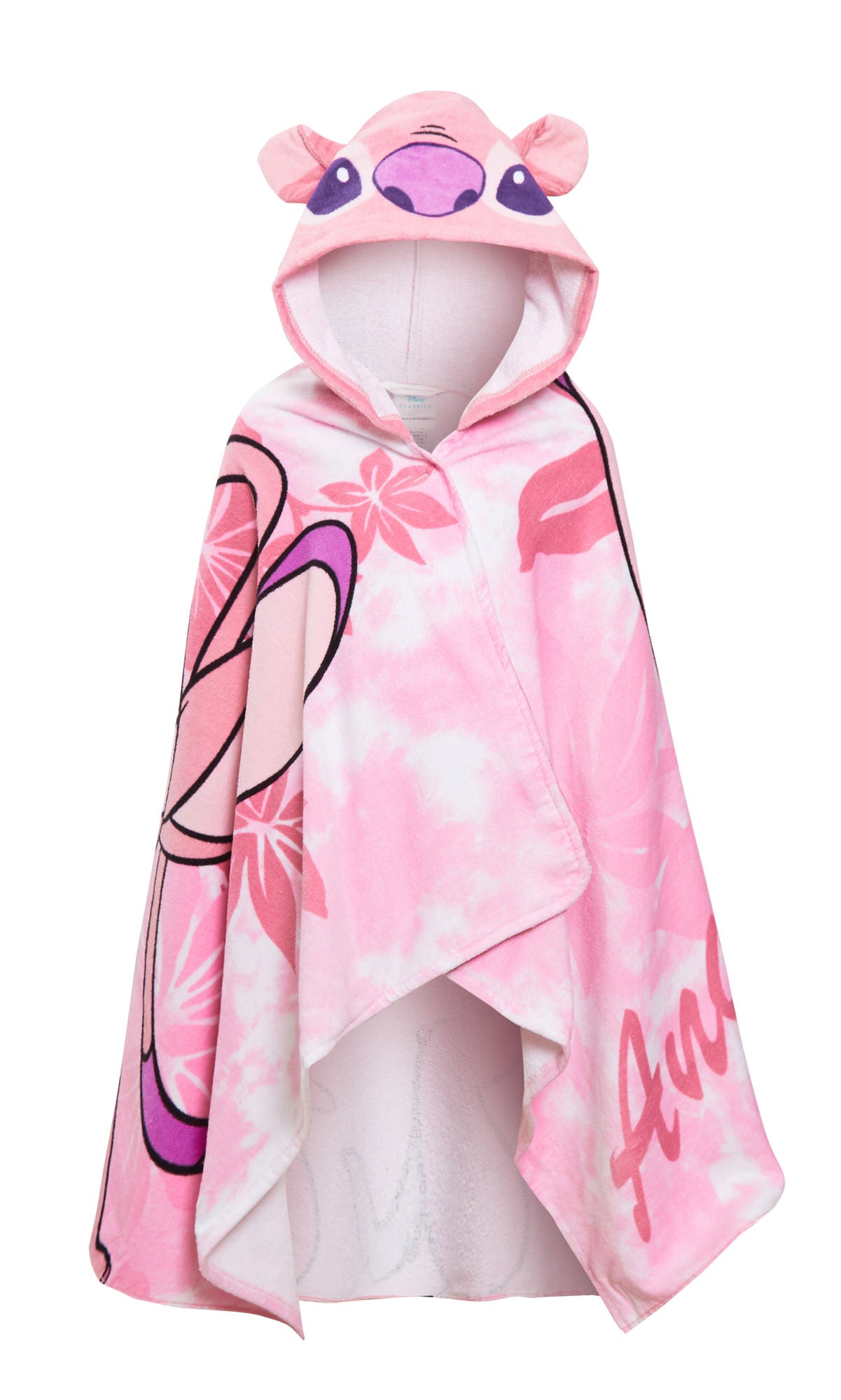 Disney Stitch Angel Hooded Towel Girls Poncho Bath Beach Towel Swimming Wrap