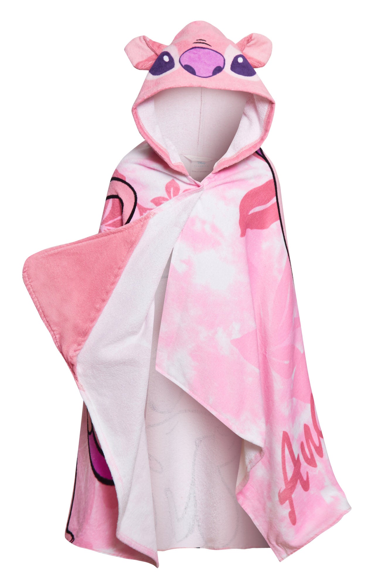 Disney Stitch Angel Hooded Towel Girls Poncho Bath Beach Towel Swimming Wrap
