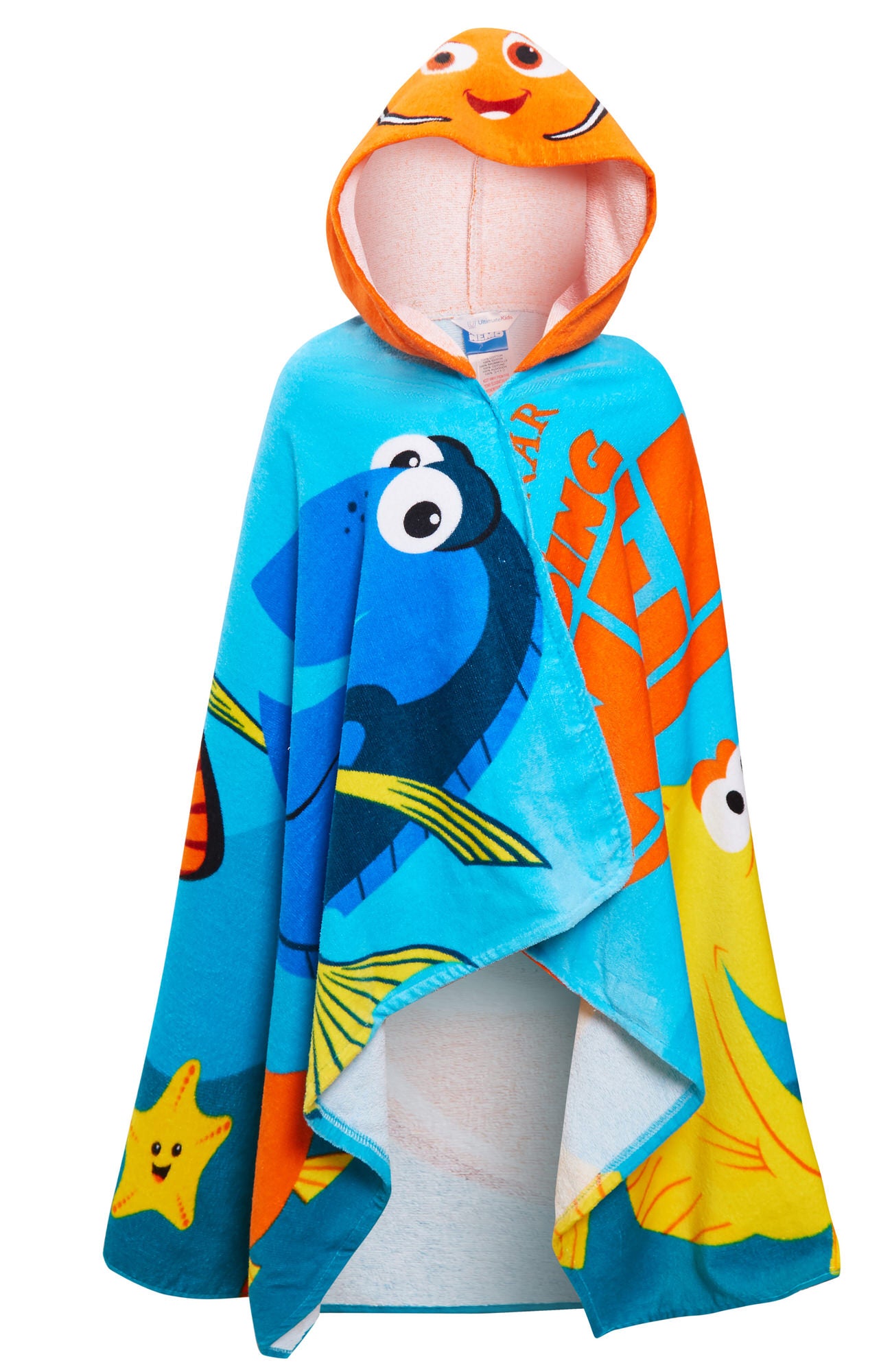Disney 3D Nemo Hooded Towel Dory Dress Up Poncho Kids Beach Towel Swimming Wrap