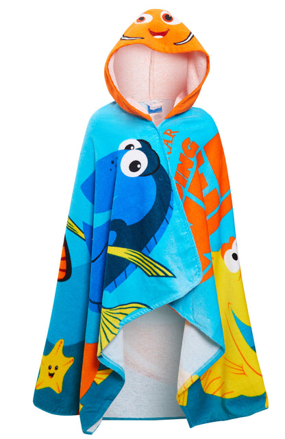 Disney 3D Nemo Hooded Towel Dory Dress Up Poncho Kids Beach Towel Swimming Wrap