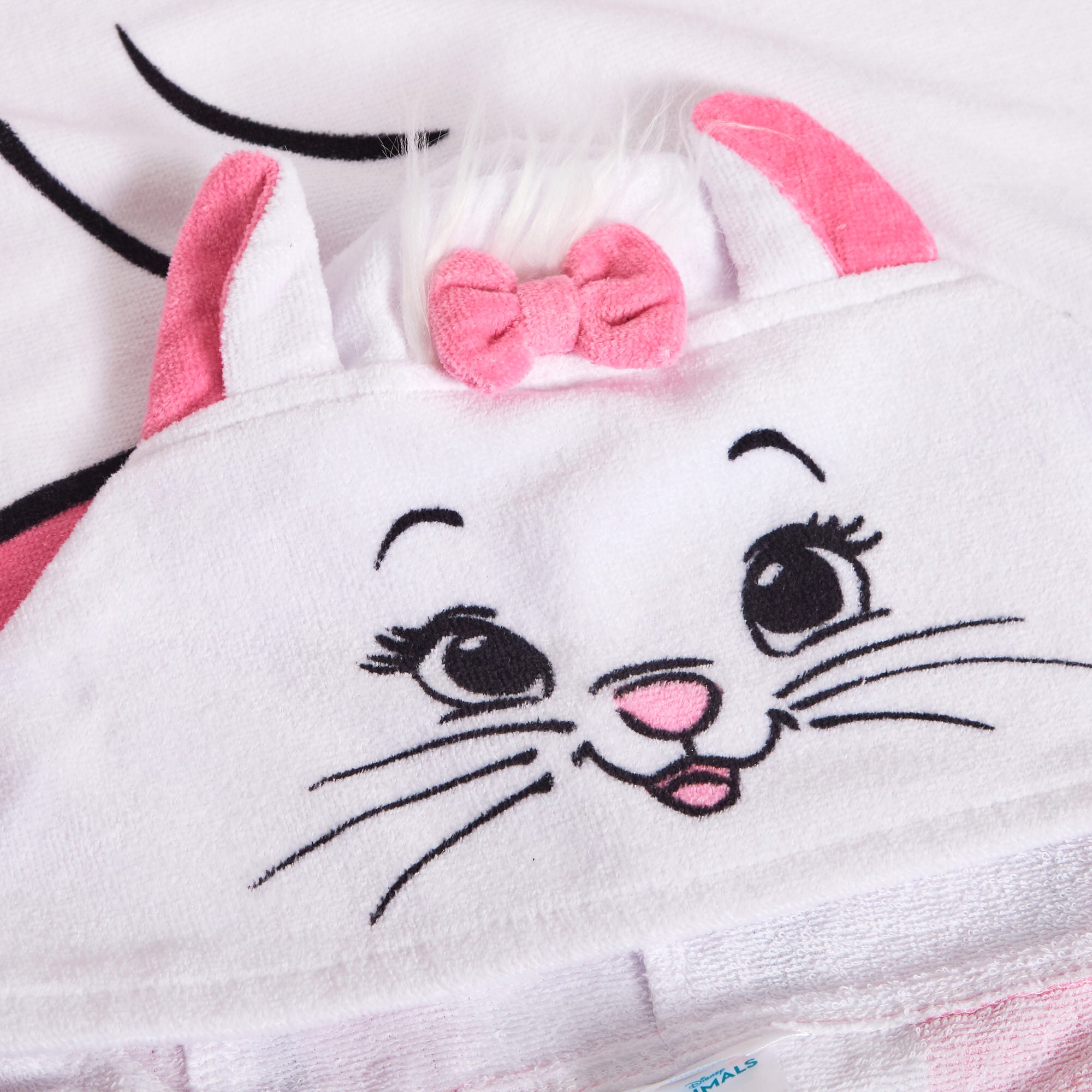 Disney Marie Hooded Towel Girls Poncho Aristocats Bath Beach Towel Swimming Wrap