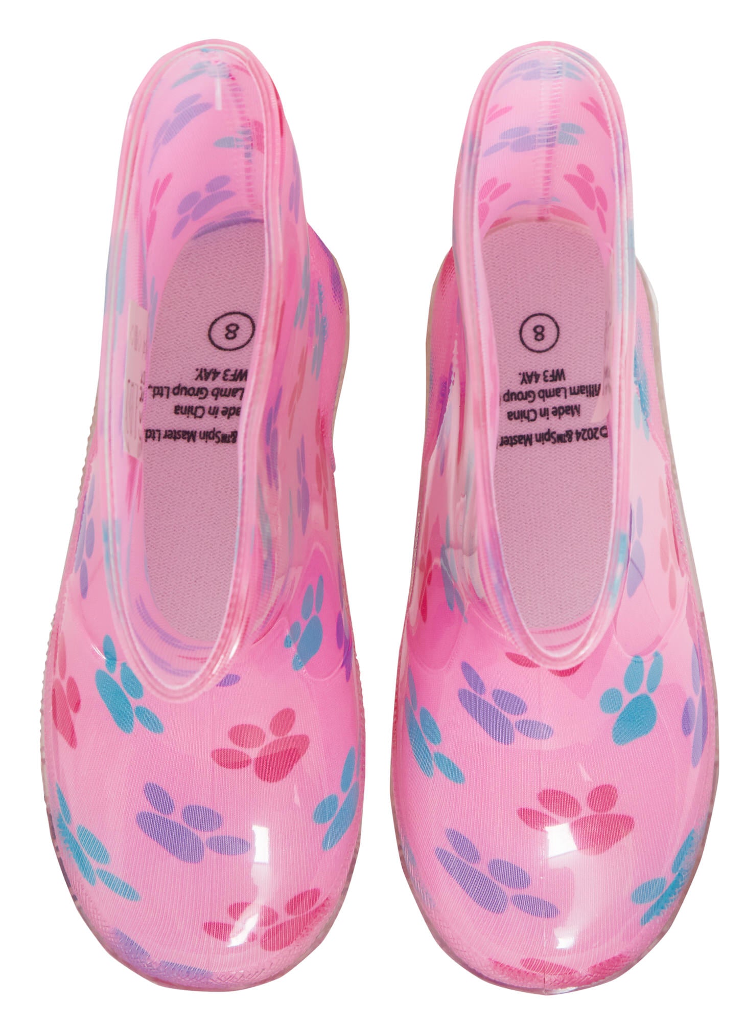 Paw Patrol Girls Light Up Wellington Boots Kids Skye Rain Boots Pink Wellies