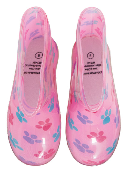Paw Patrol Girls Light Up Wellington Boots Kids Skye Rain Boots Pink Wellies