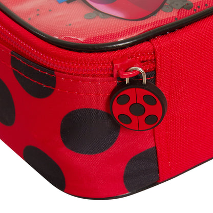 Miraculous Lunch Bag Girls Red Ladybug Sequins School Cooler Lunch Box for Kids