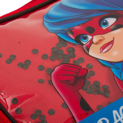 Miraculous Lunch Bag Girls Red Ladybug Sequins School Cooler Lunch Box for Kids