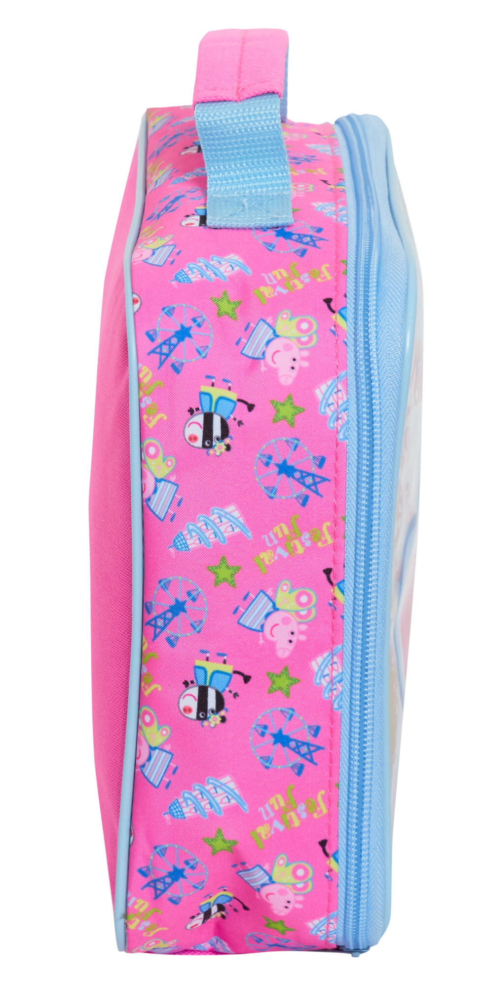 Luxury Peppa Pig Lunch Bag Girls Pink School Nursery Sequin Insulated Lunchbag