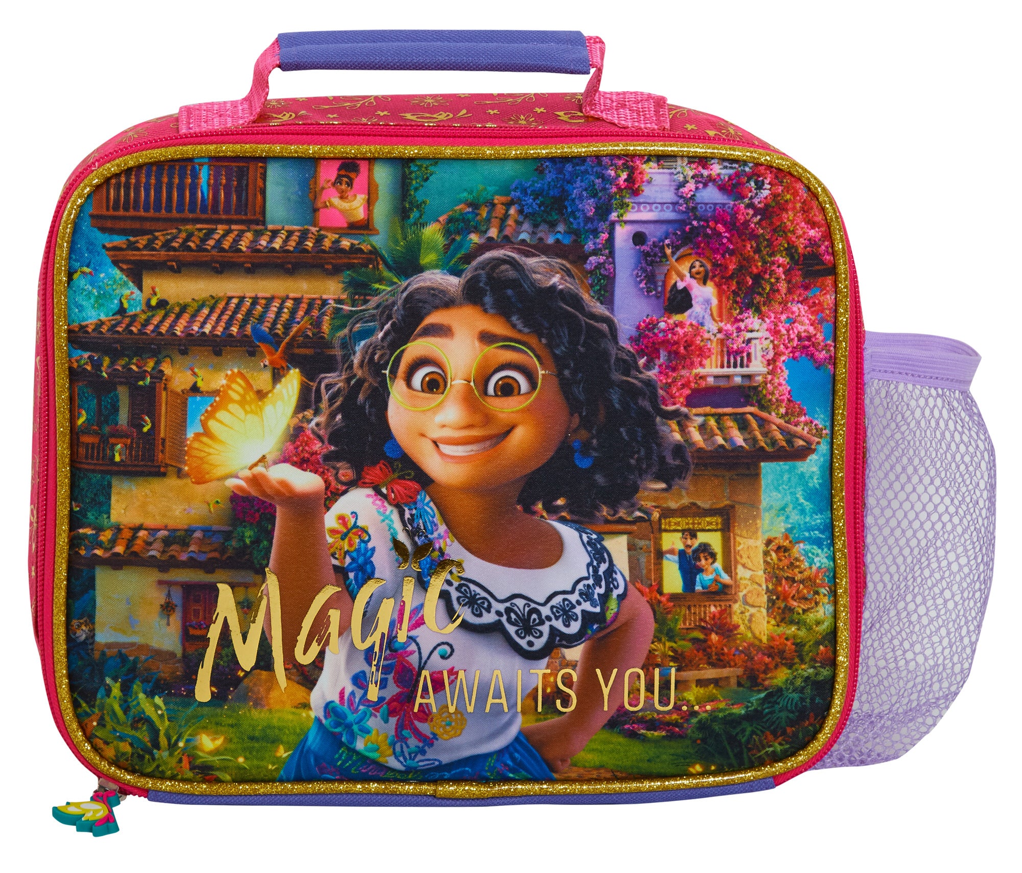 Disney Encanto Lunch Bag Bottle Holder Girls School Insulated Cooler Lunchbox