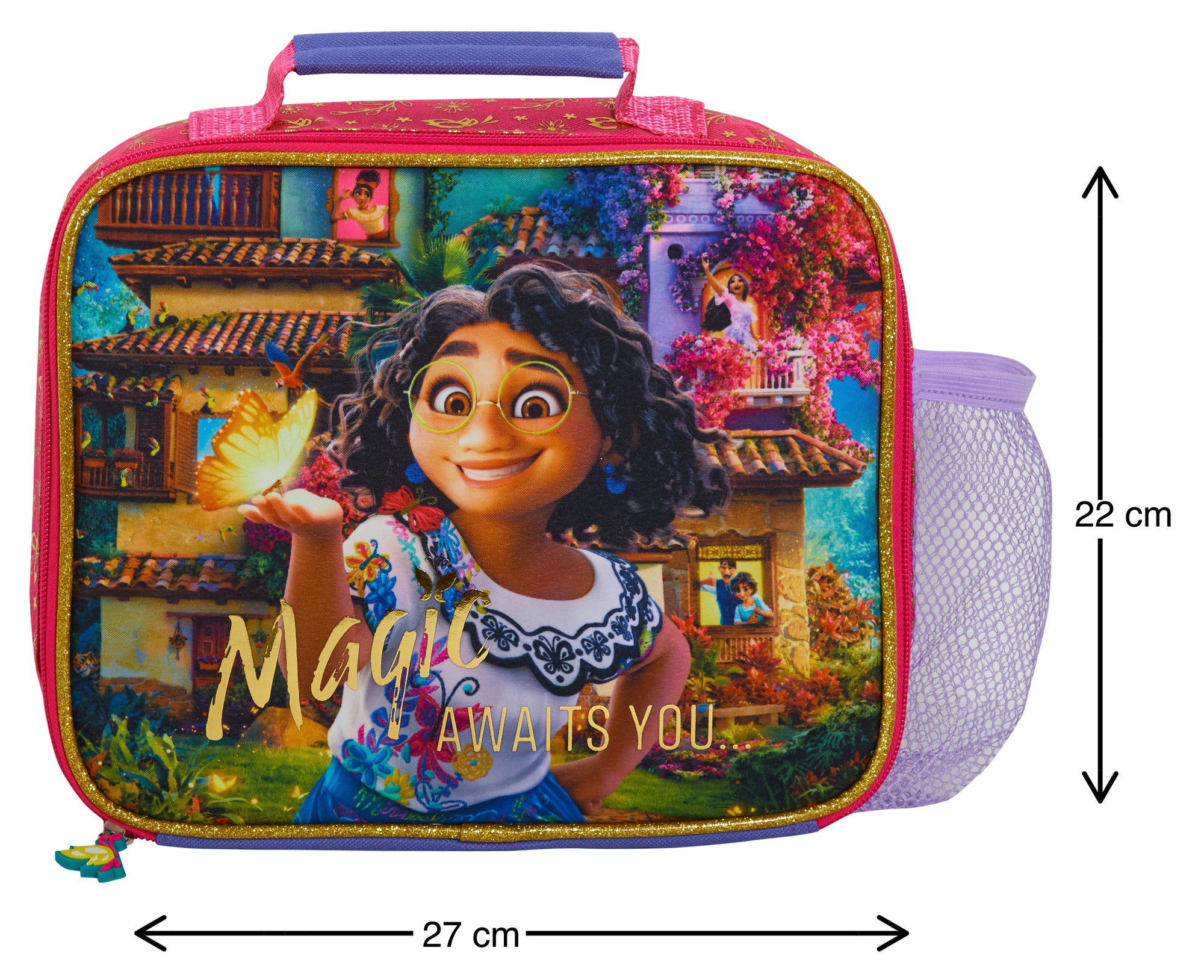 Disney Encanto Lunch Bag Bottle Holder Girls School Insulated Cooler Lunchbox