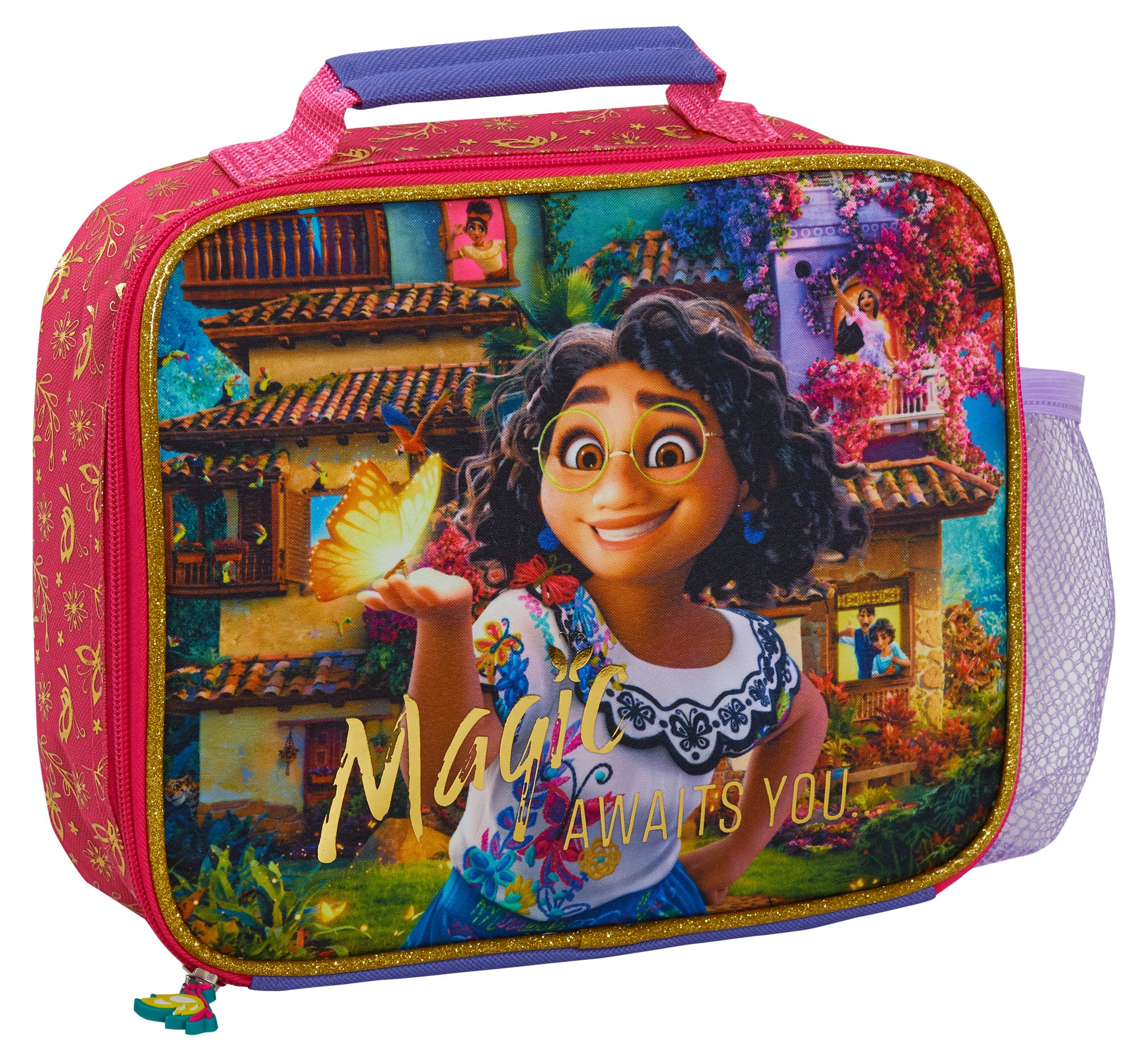 Disney Encanto Lunch Bag Bottle Holder Girls School Insulated Cooler Lunchbox