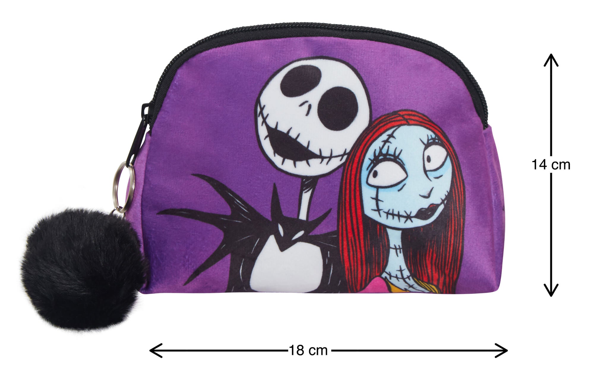 Nightmare Before Christmas Make Up Bag Cosmetic Lined Toiletries Bag Pencil Case