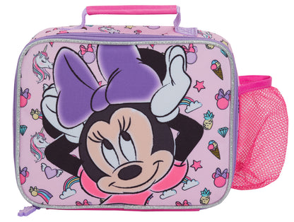 Disney Minnie Mouse Lunch Bag Bottle Holder Nursery Insulated Cooler Lunchbox