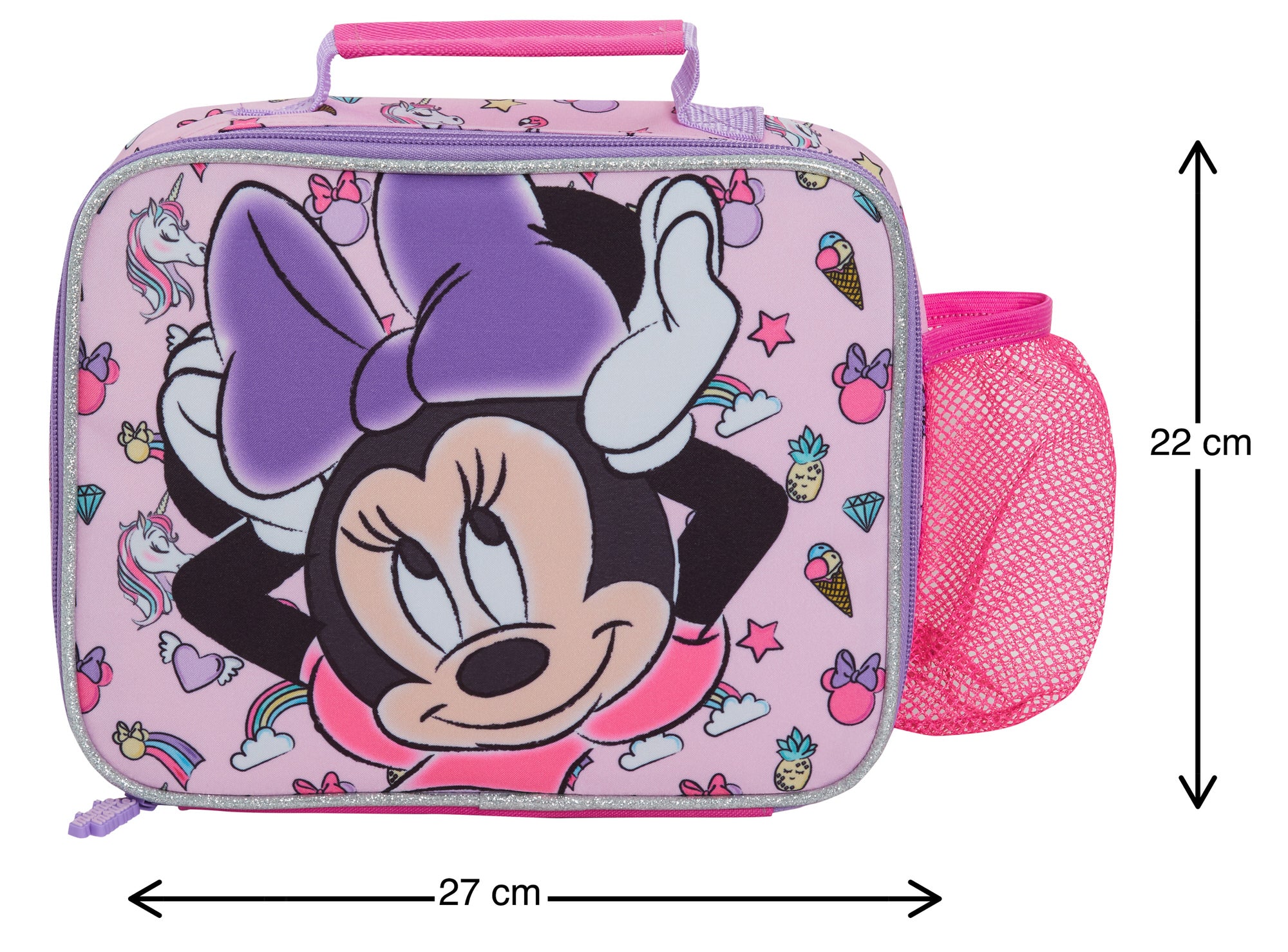 Disney Minnie Mouse Lunch Bag Bottle Holder Nursery Insulated Cooler Lunchbox