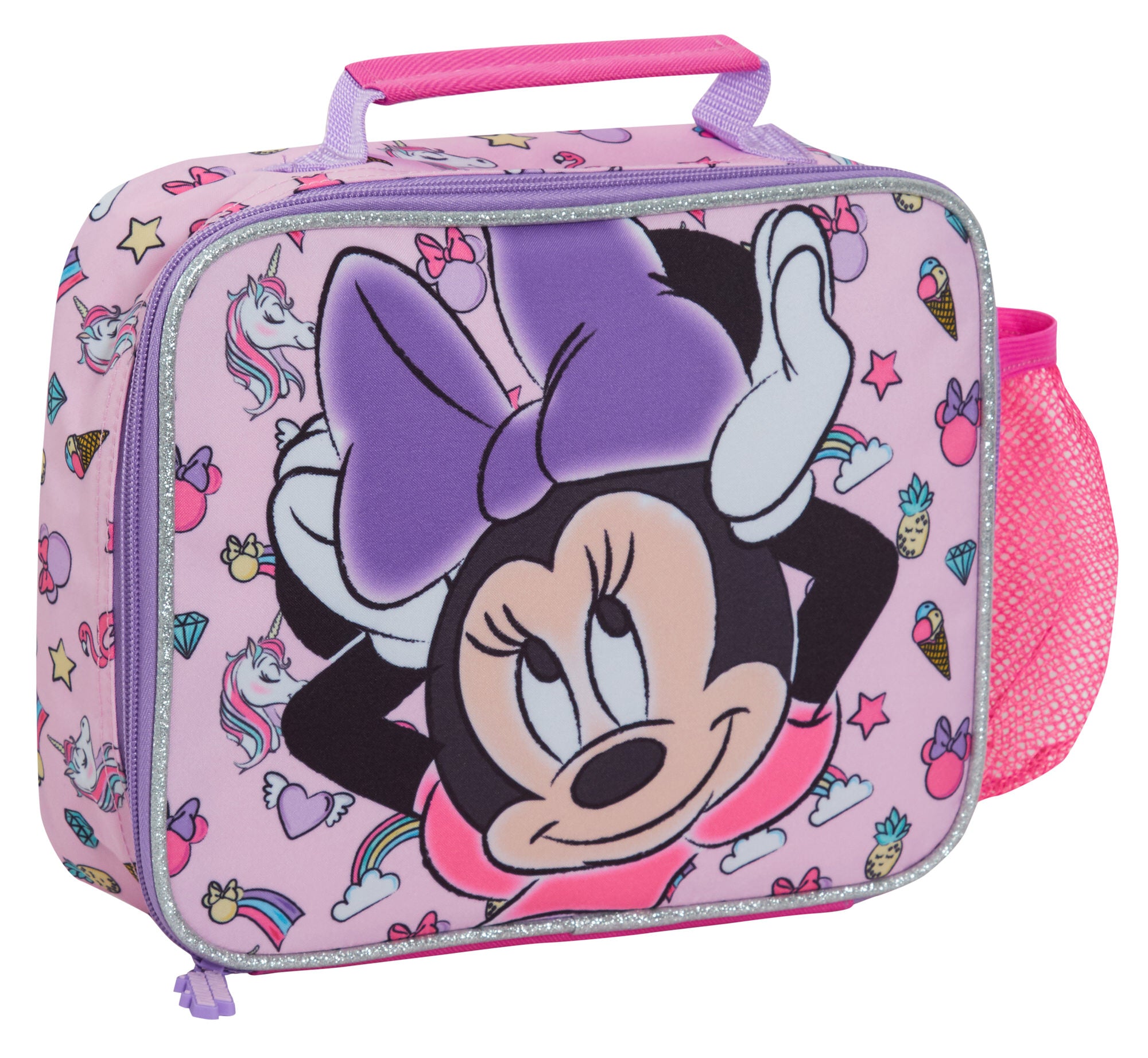Disney Minnie Mouse Lunch Bag Bottle Holder Nursery Insulated Cooler Lunchbox