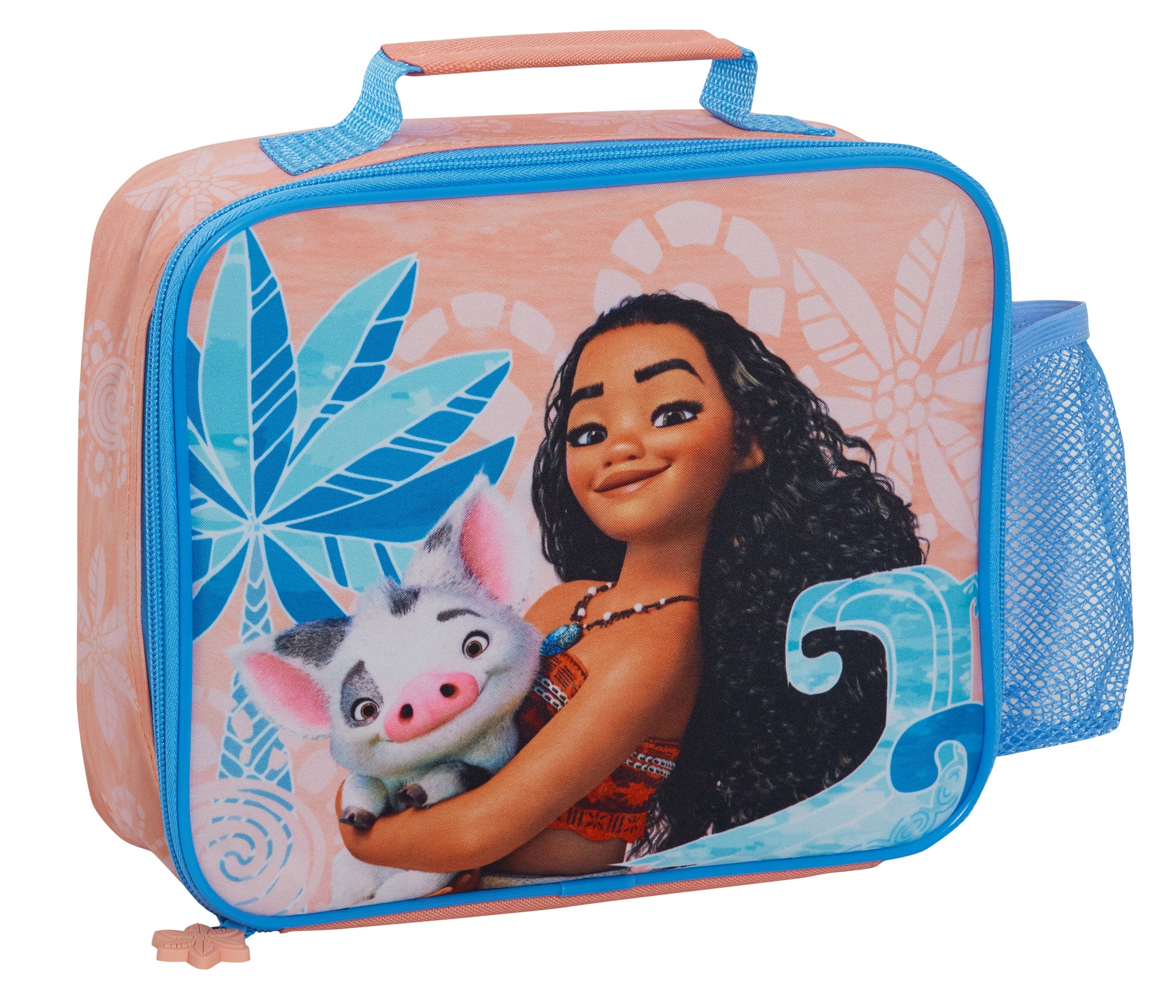 Disney Moana Lunch Bag with Bottle Holder Girls School Insulated Cooler Lunchbox