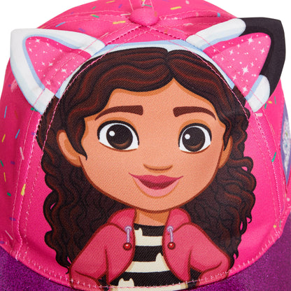 Girls Gabby's Dollhouse Baseball Cap Kids Cat Ears Summer Peaked Hat Adjustable Dress Up Accessory