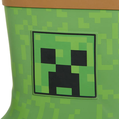 Boys Minecraft Rubber Wellingtons Kids Gamer Wellington Boots Rain Wellies Wellys