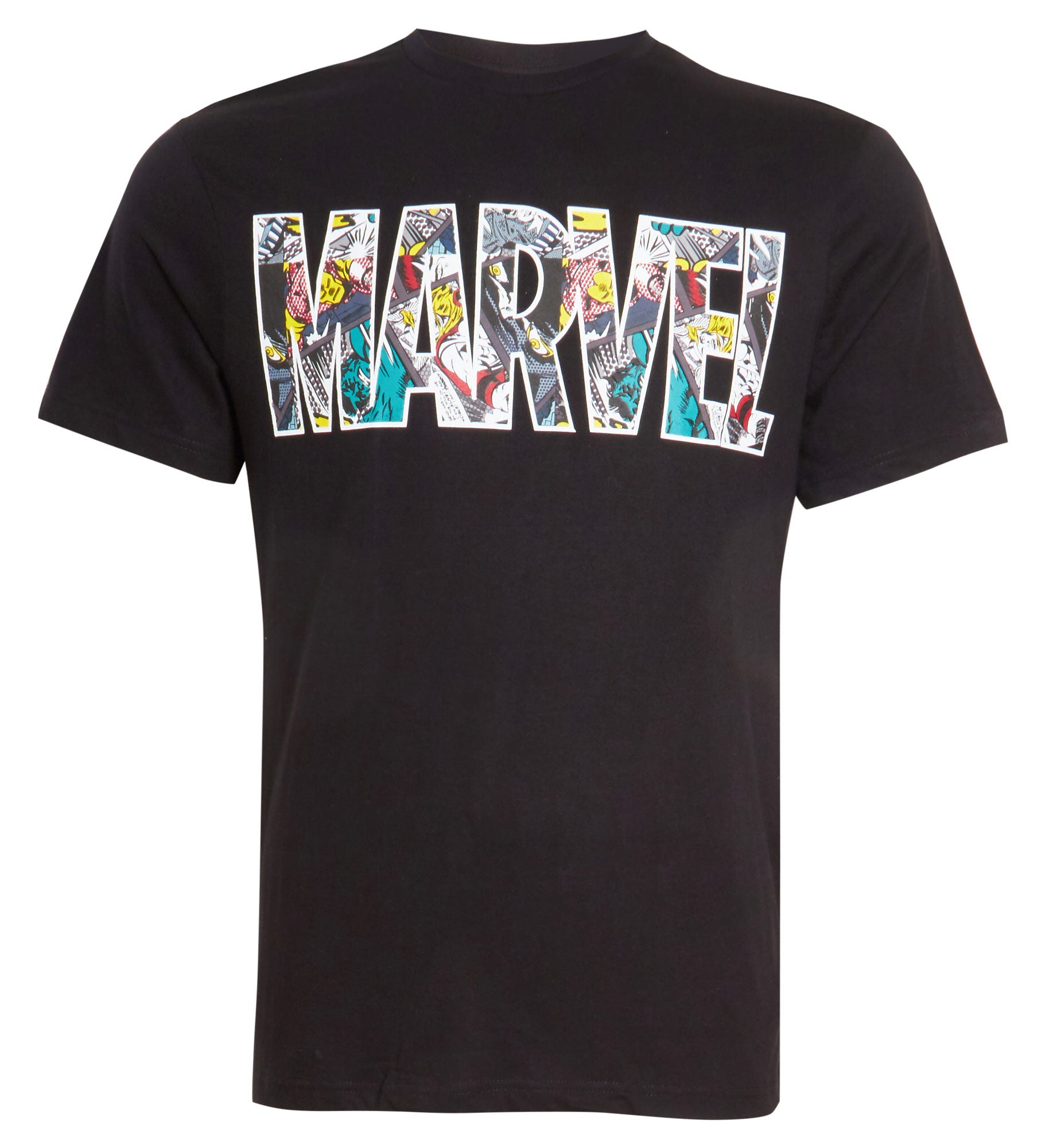 Mens Marvel Pyjamas Teens Avengers Short Sleeved T-Shirt + Lounge Pants Gift Set