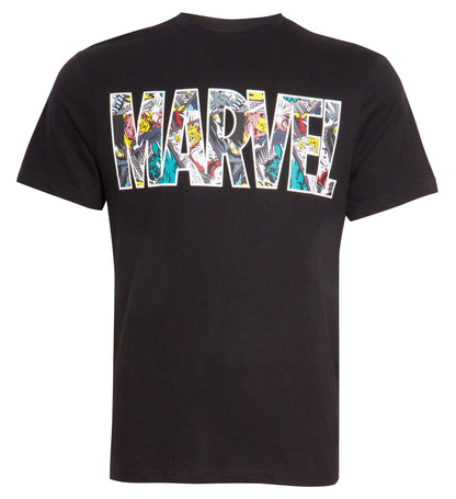 Mens Marvel Pyjamas Teens Avengers Short Sleeved T-Shirt + Lounge Pants Gift Set