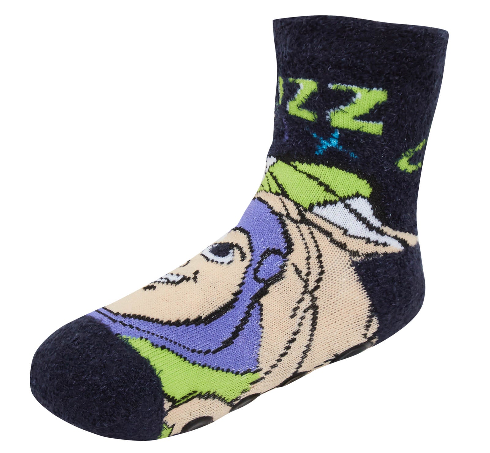 Boys Toy Story 2 Pack Slipper Socks Kids Buzz Woody Fleece Slippers House Shoes