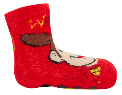 Boys Toy Story 2 Pack Slipper Socks Kids Buzz Woody Fleece Slippers House Shoes