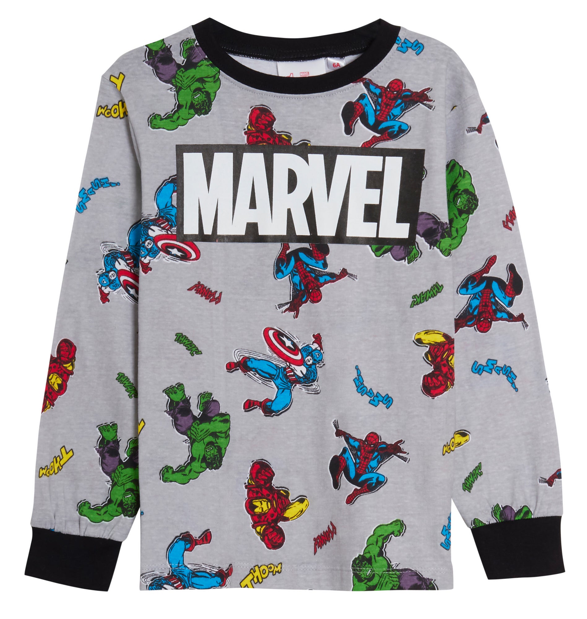 Boys Avengers Pyjamas Kids Long Pjs Hulk Captain America Spiderman Iron Man