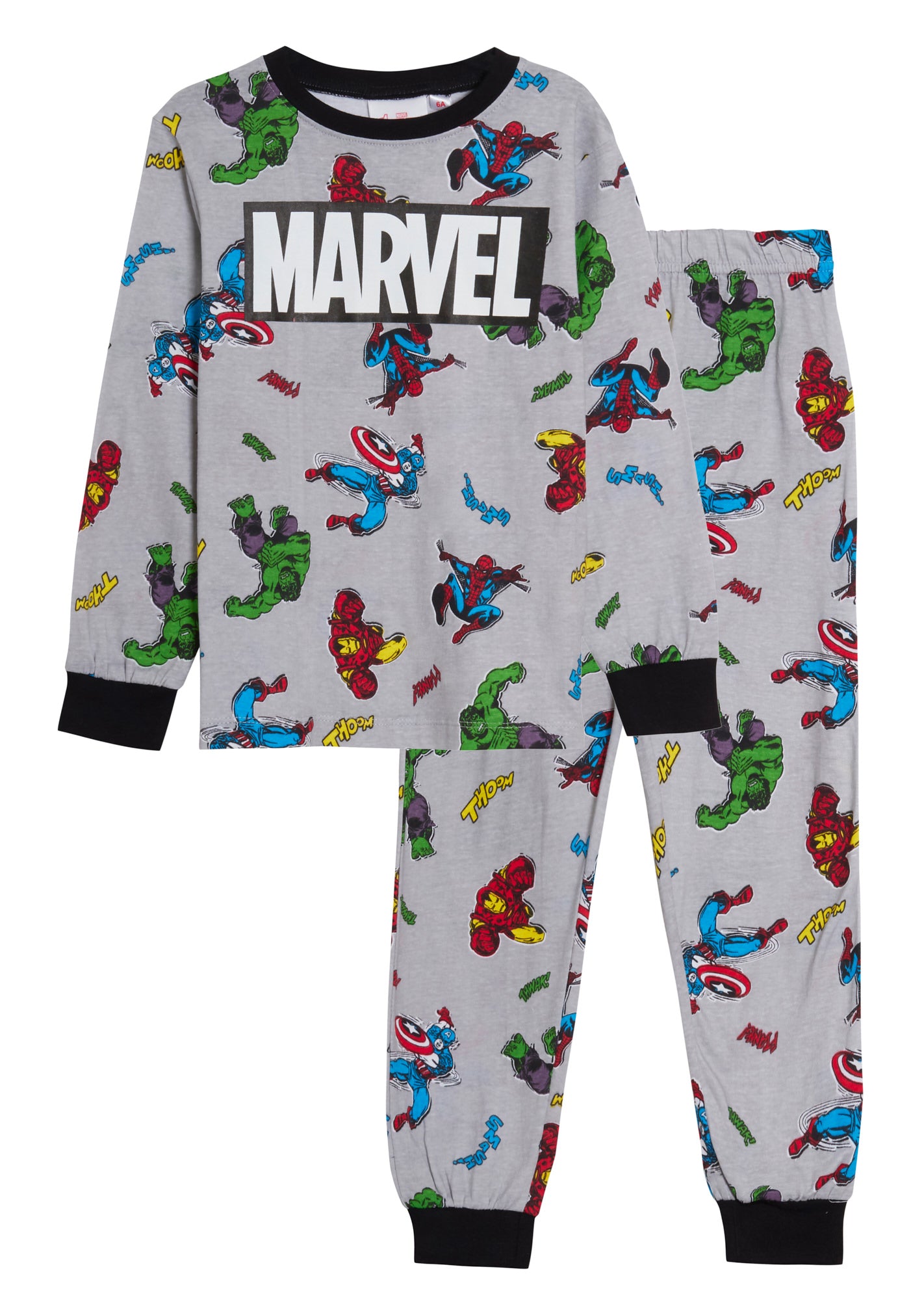 Boys Avengers Pyjamas Kids Long Pjs Hulk Captain America Spiderman Iron Man