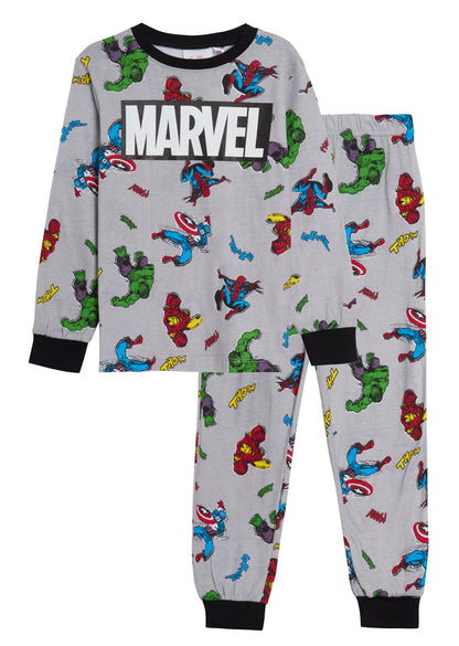 Boys Avengers Pyjamas Kids Long Pjs Hulk Captain America Spiderman Iron Man